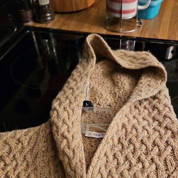 Architect Tan Women's Cardigan Sweater - Picture 4 of 5